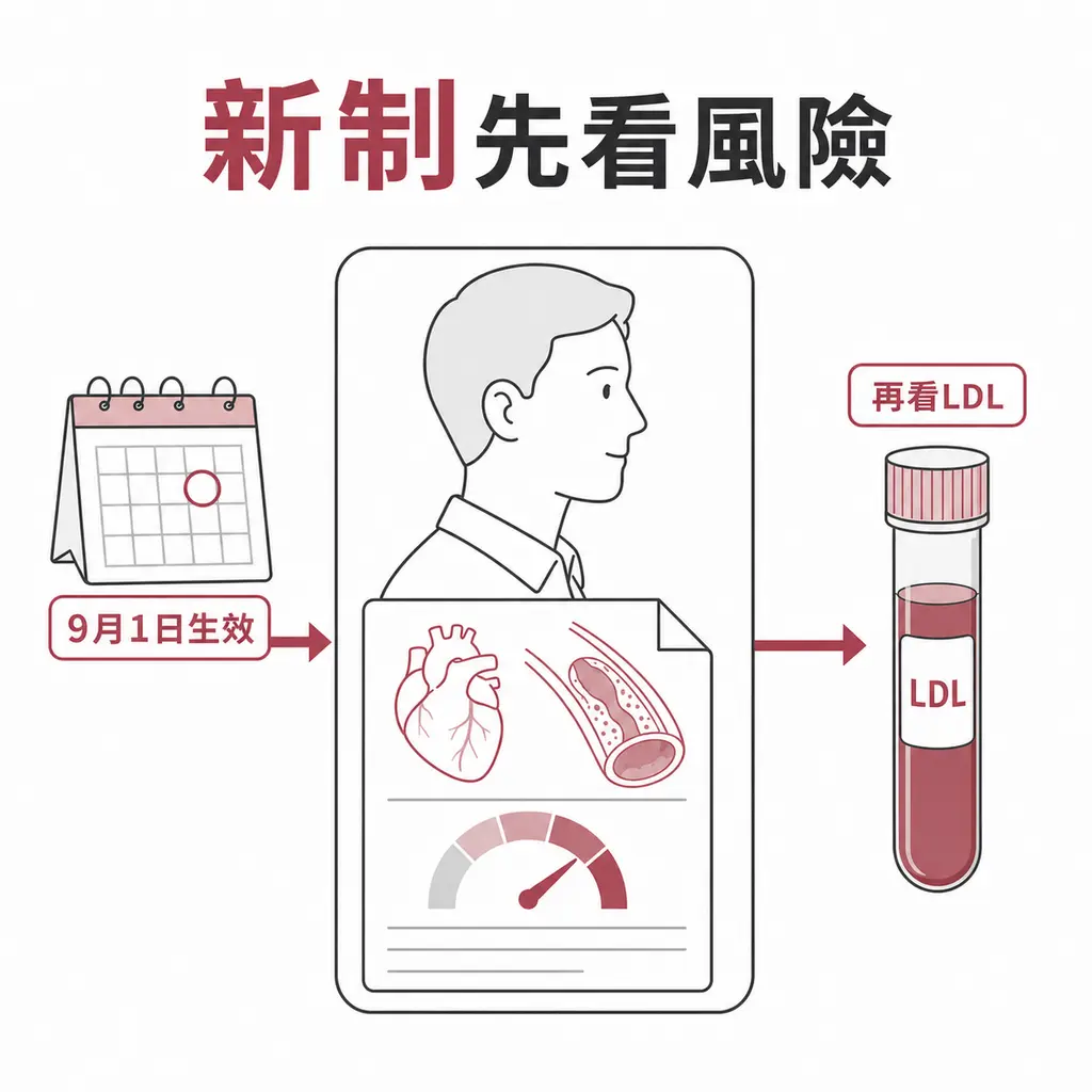 2026年9月1日降血脂藥健保新制先做心血管風險分級再看 LDL