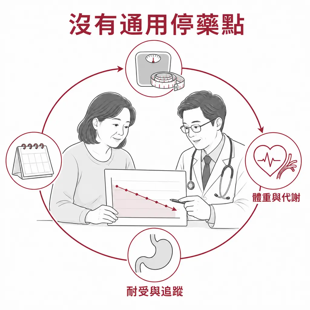 猛健樂停藥決定需綜合體重、代謝、耐受與追蹤能力