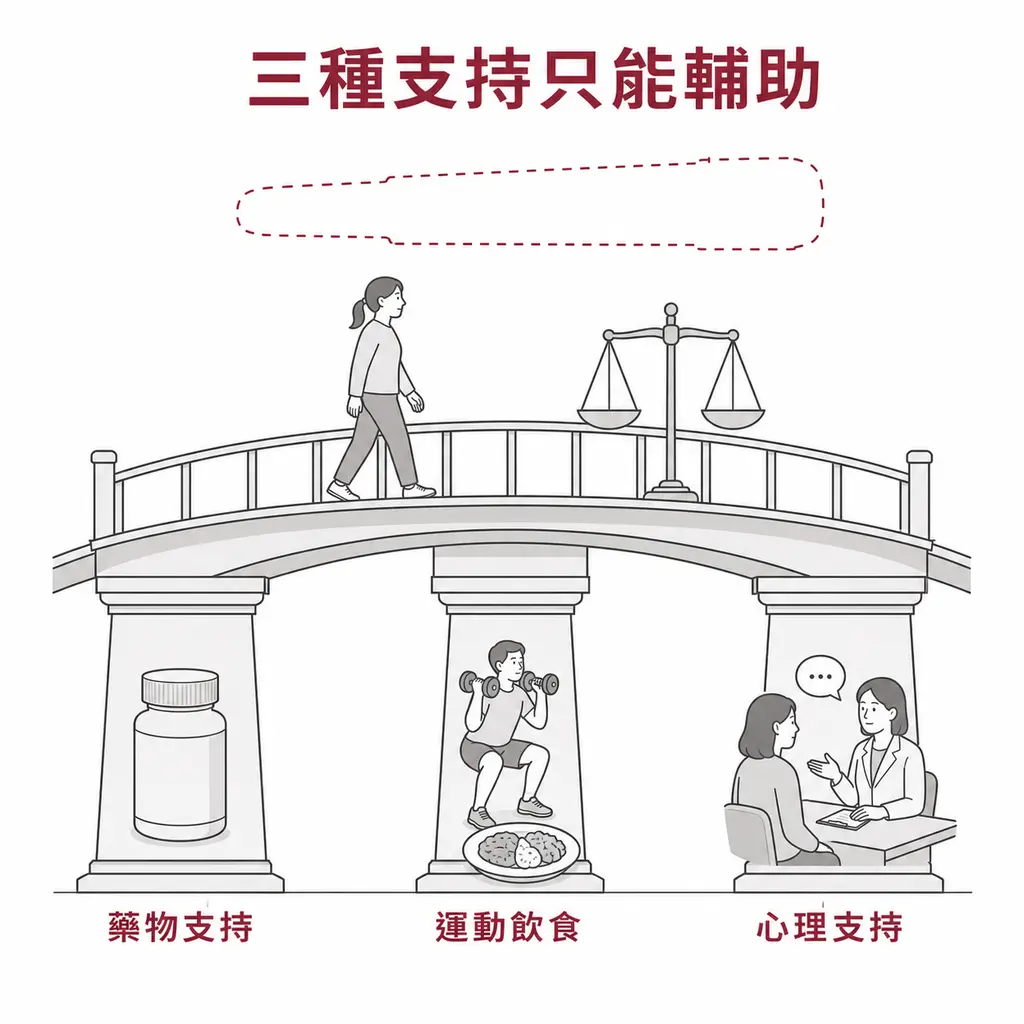 藥物、運動飲食與心理支持可輔助停藥後管理但不等同 tirzepatide