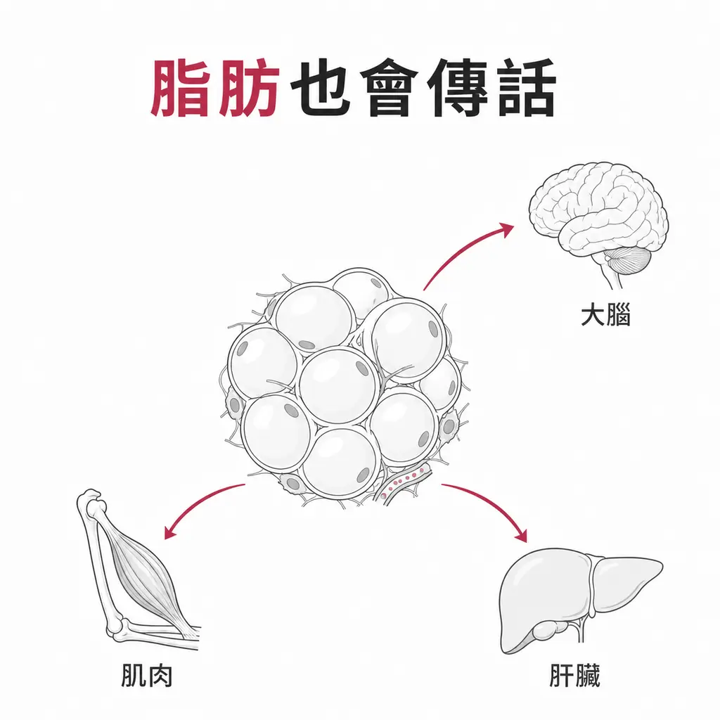 脂肪細胞向大腦、肝臟與肌肉傳送代謝訊號
