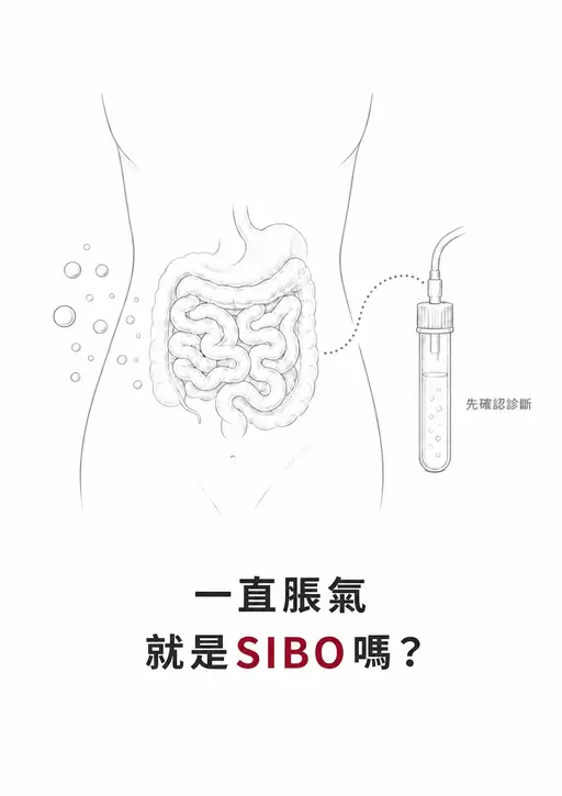 一直脹氣就是 SIBO 嗎：呼氣檢查重點圖