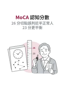 MoCA 認知評估：26 分切點會誤判正常人，分數要搭配生活功能與駕駛評估解讀